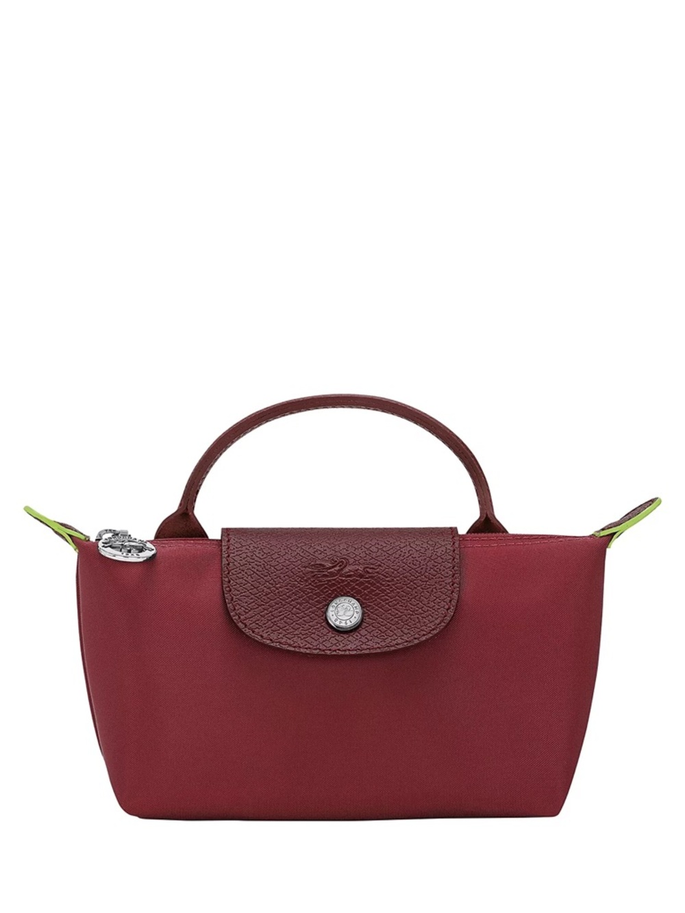 EUC Longchamp Green Mini Pouch in Pomegranate - Picture 2 of 11